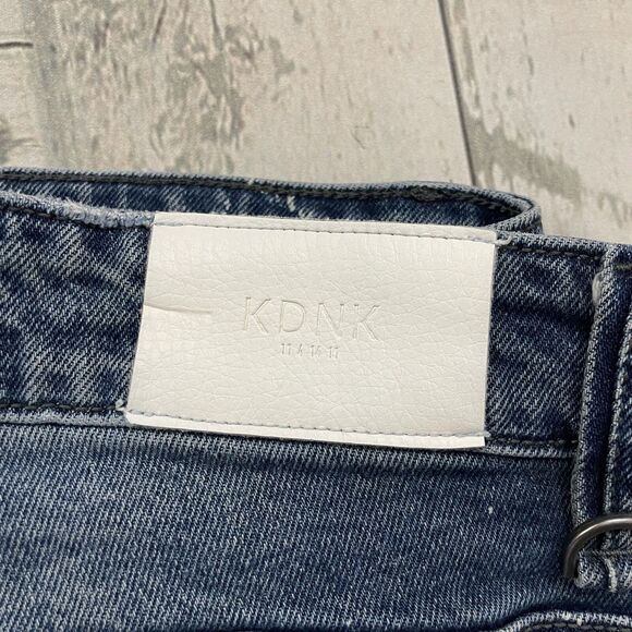 KDNK 11 4 14 11 Woman's 34 Distressed Paint Skinny Stretch Denim Jeans - Picture 2 of 11